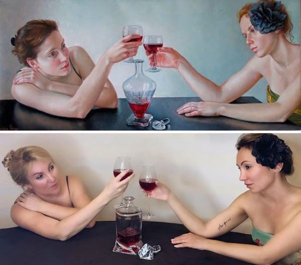 Арт-челлендж ИзоИзоляция: российские Интернет-пользователи, сидящие на самоизоляции, воссоздают произведения искусства (20 фото)